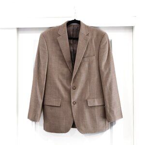 Lauren Ralph Lauren Black Label Size 40R Linen Neutral Tan Academic Blazer